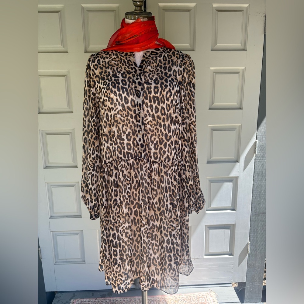H&M Leopard Baby Doll Leopard Print Dress